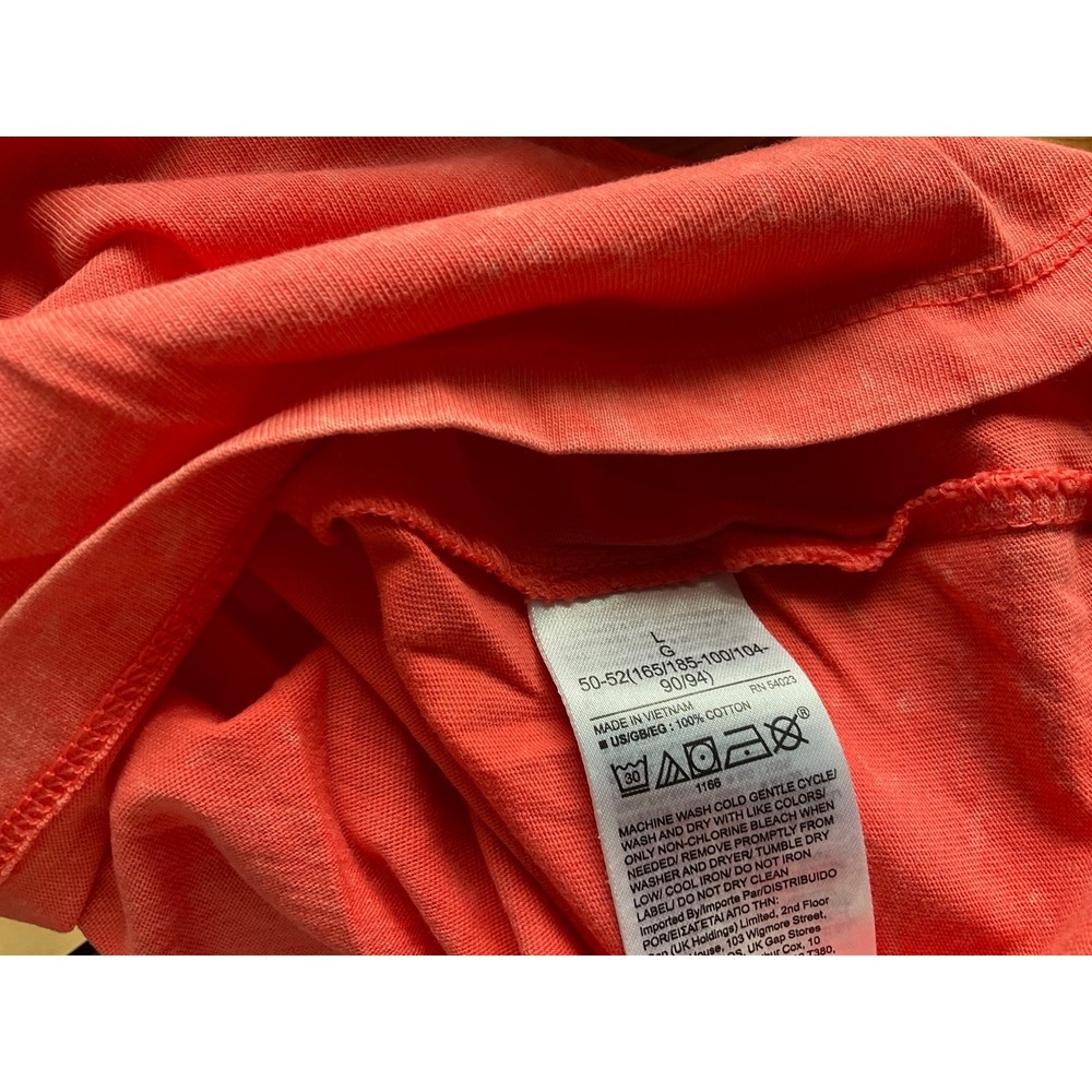 NWT Gap Long Sleeve Soft Wash Orange‎ Tee - Men's L - Picture 4 of 6
